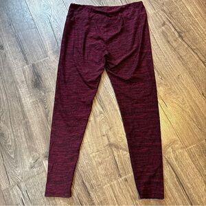 LuLaRoe Burgundy and Black Patterned Leggings